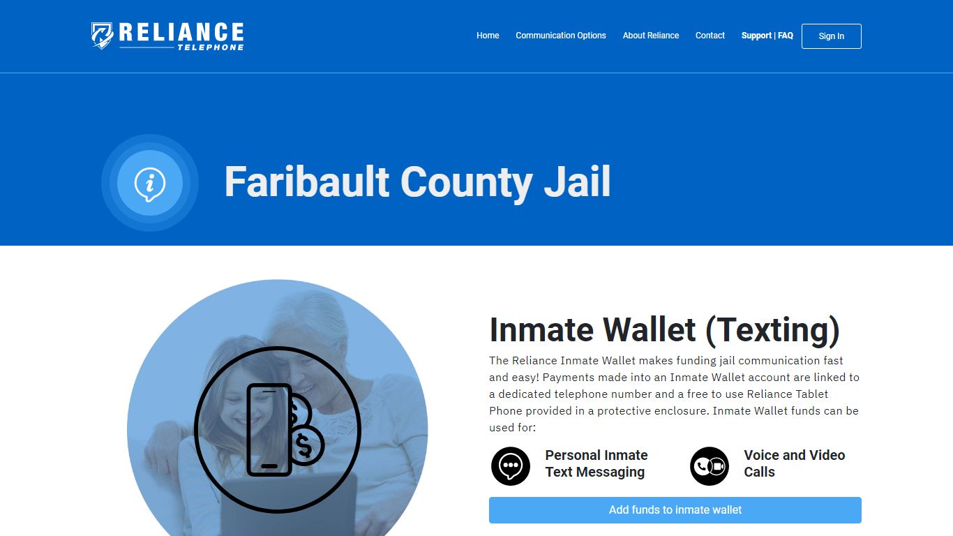 Faribault County Jail - Reliance Telephone